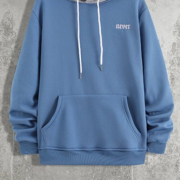 Blue Mens Hoodie - Picture 2 of 6